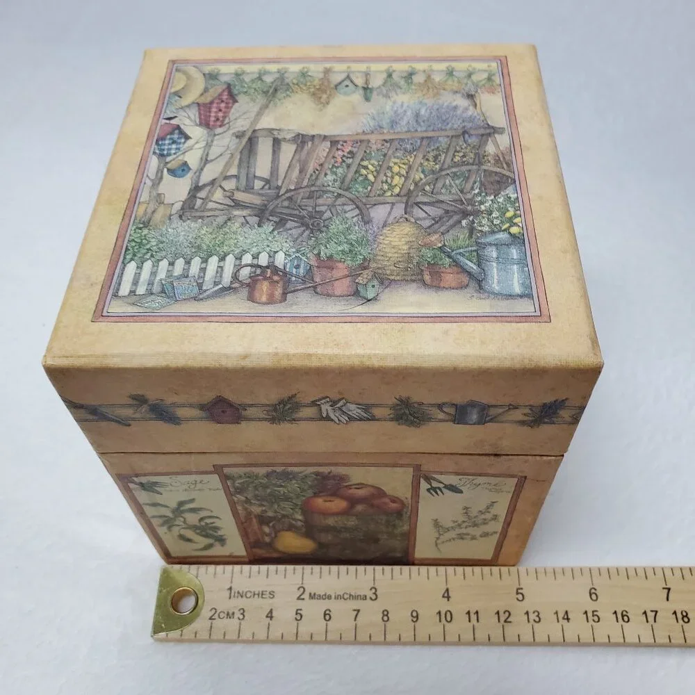 Small Decorative Storage Box Garden Seasonal Herbs Bob's Boxes Gift Box